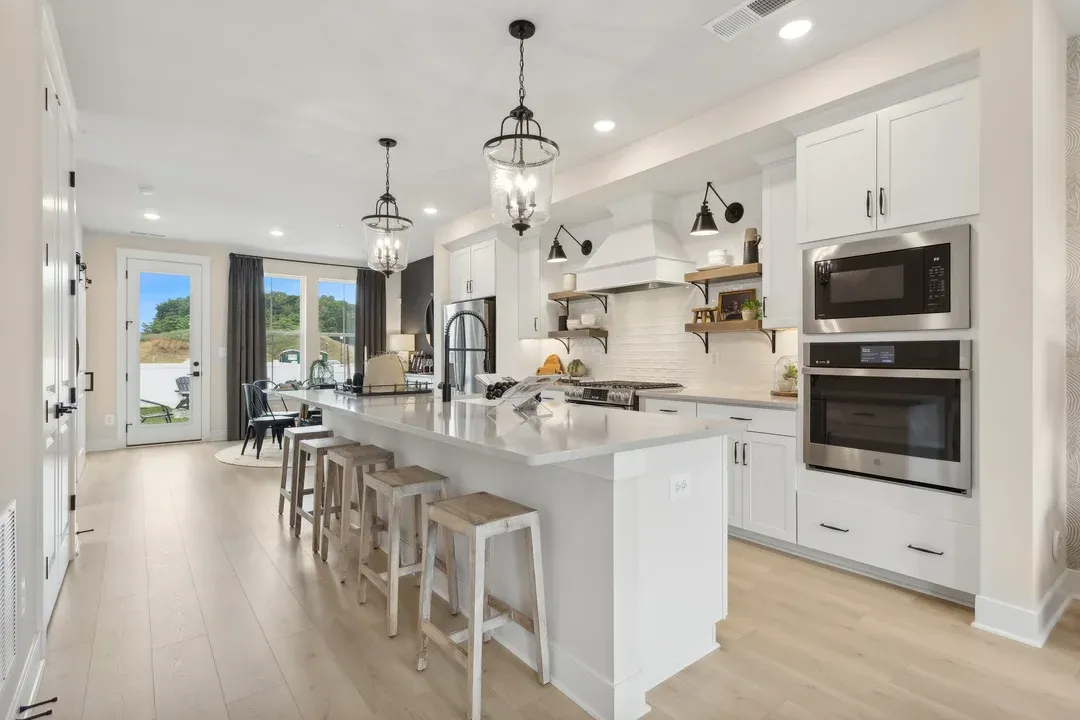Kitchen with matte black finishes