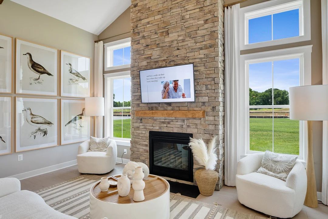 Great room with optional fireplace
