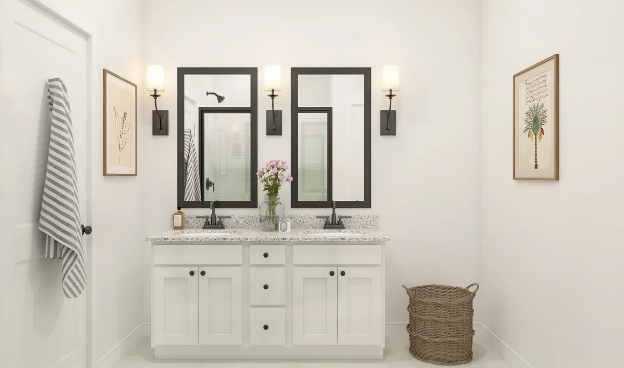 Primary bath with dual sinks