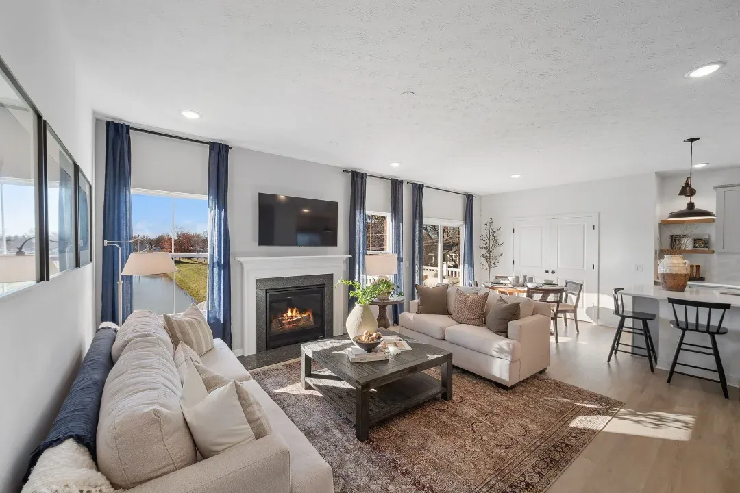 Great room with optional fireplace
