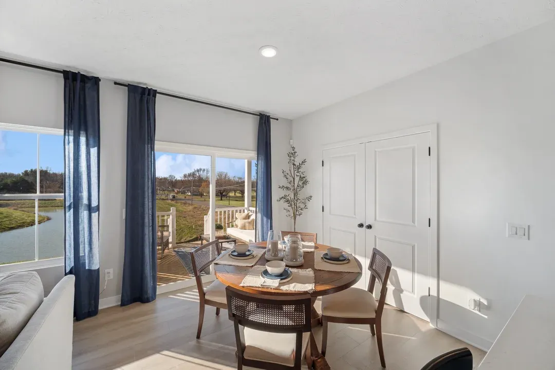 Dining area with access to covered deck