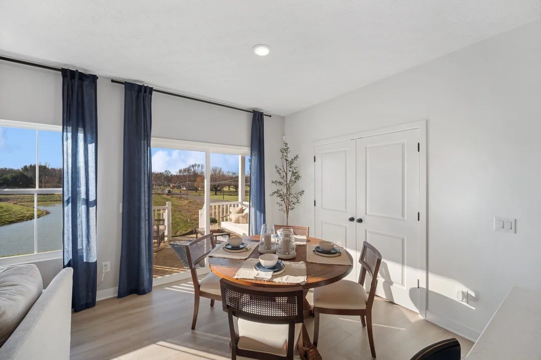 Dining area with access to covered deck