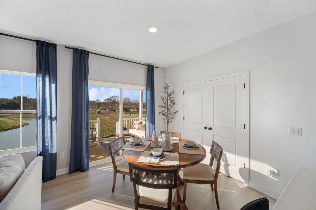 Dining area with access to covered deck