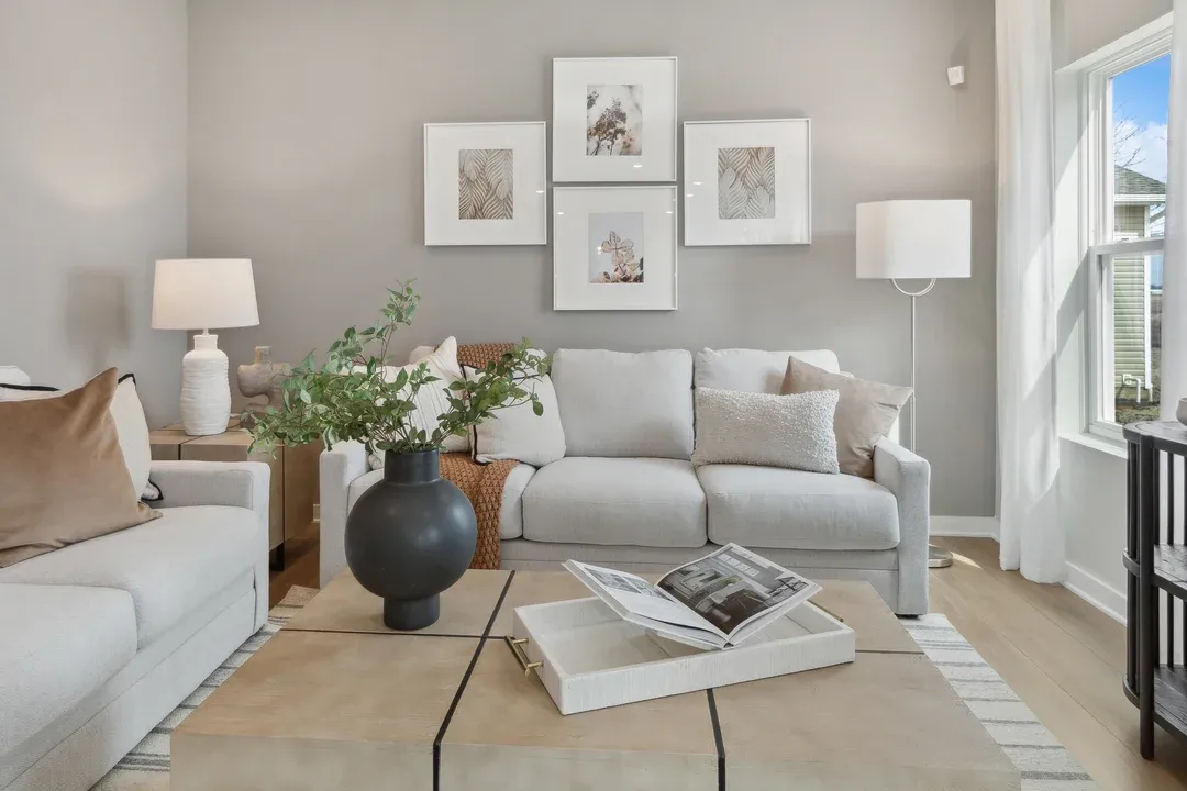 Bright great room with natural light