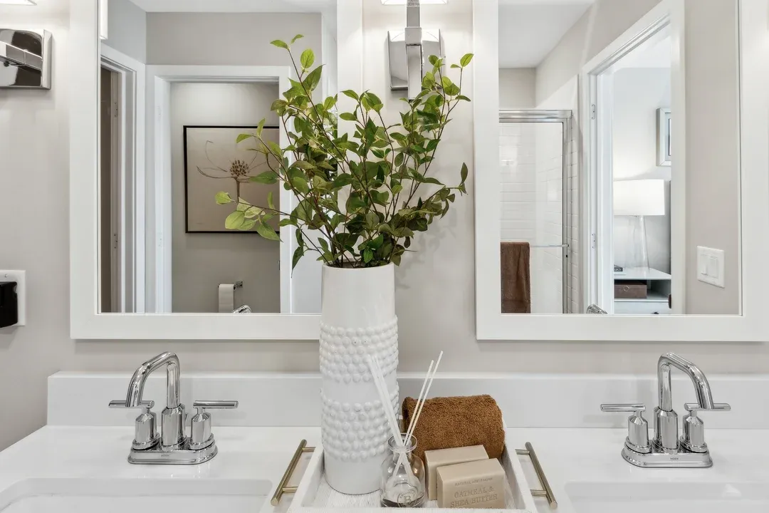 Primary bath with dual sinks for easy mornings