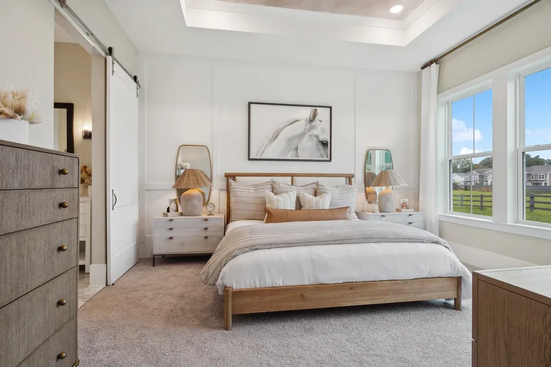 Primary suite with tray ceiling