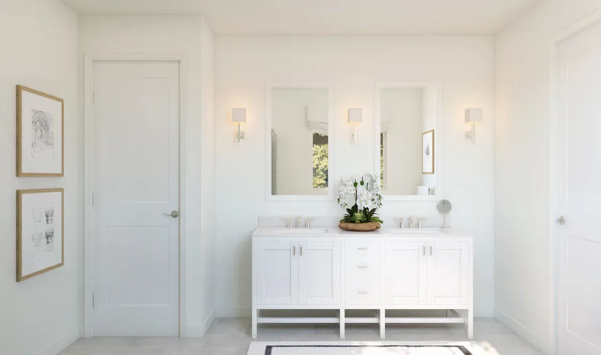 Primary bath with dual sinks