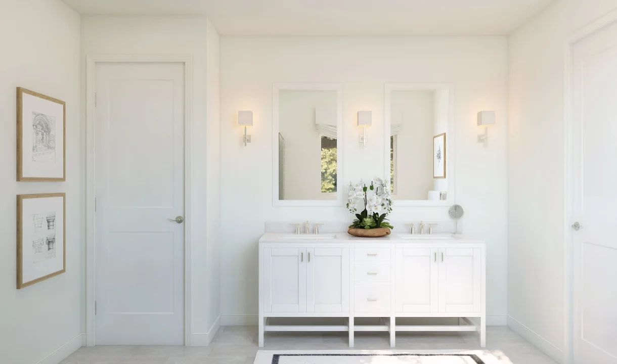 Primary bath with dual sinks