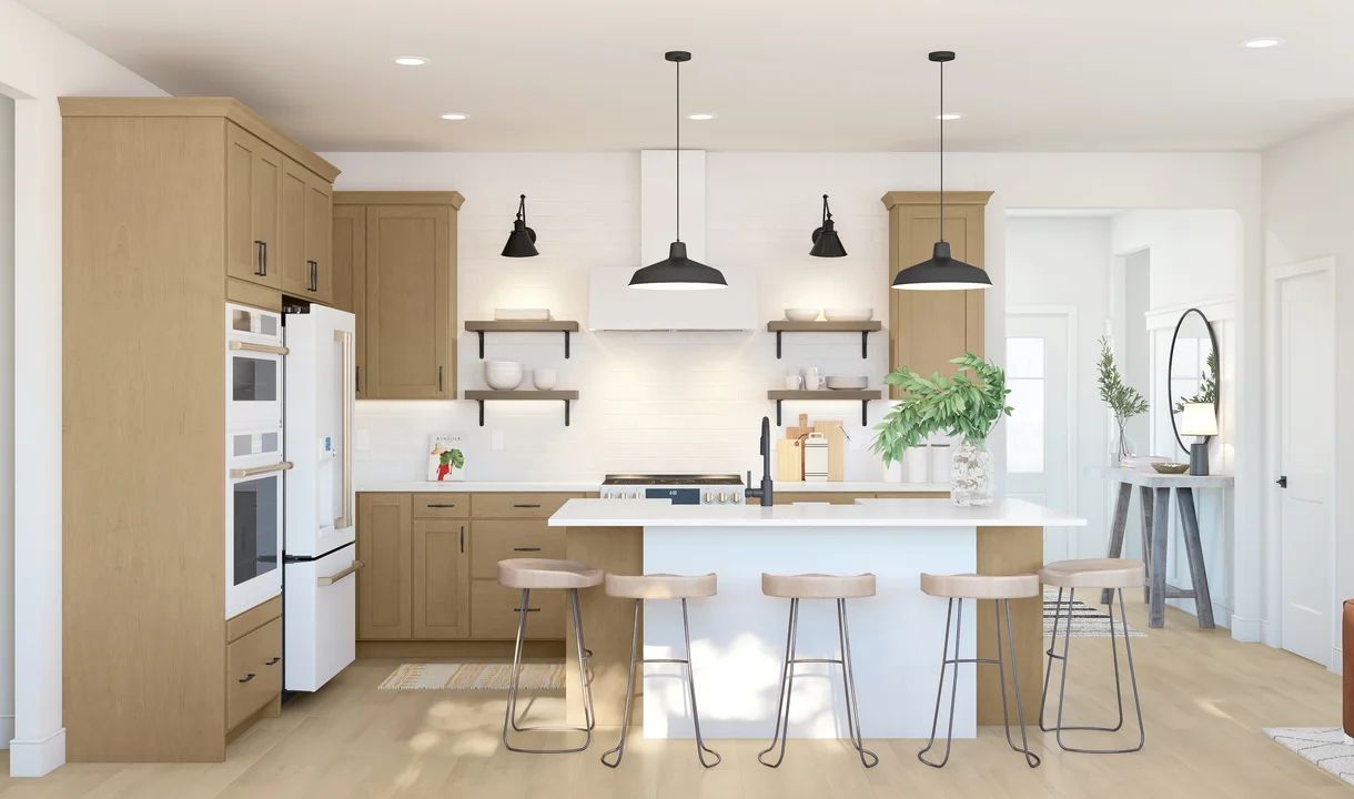 Farmhouse kitchen with professional cooking appliances