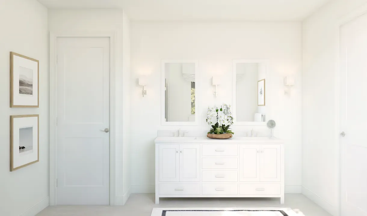 Primary bath with dual sinks