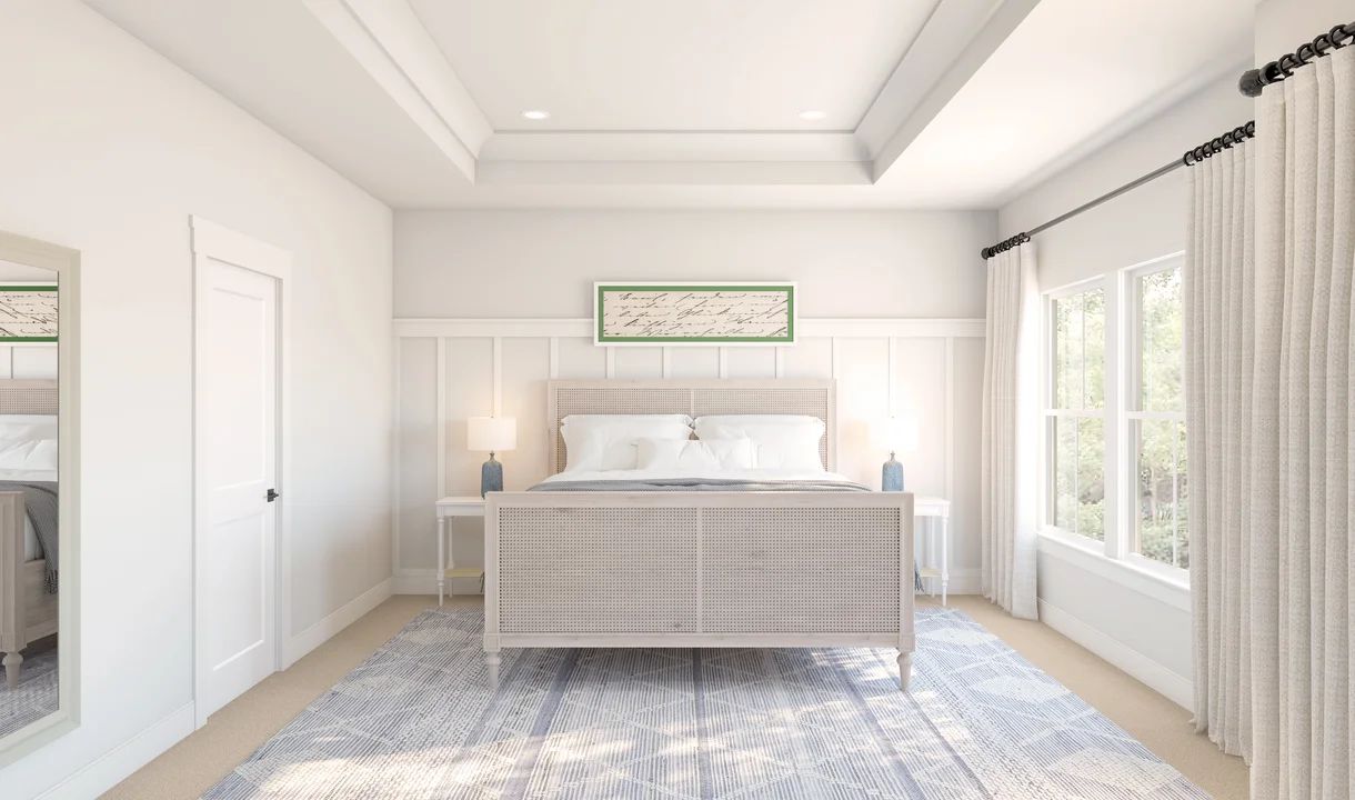 Primary suite with tray ceiling