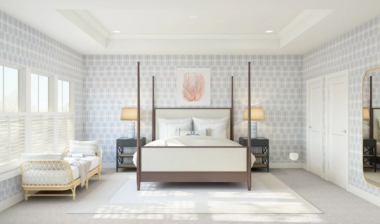 Primary suite with tray ceiling