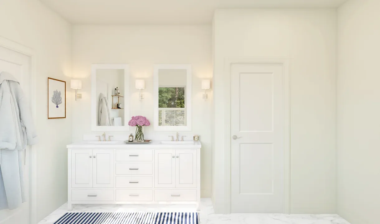 Primary bath with dual sinks