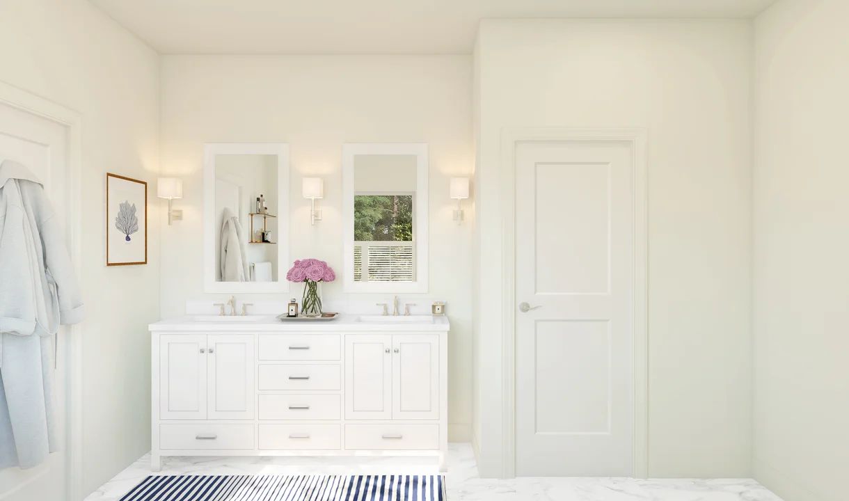 Primary bath with dual sinks