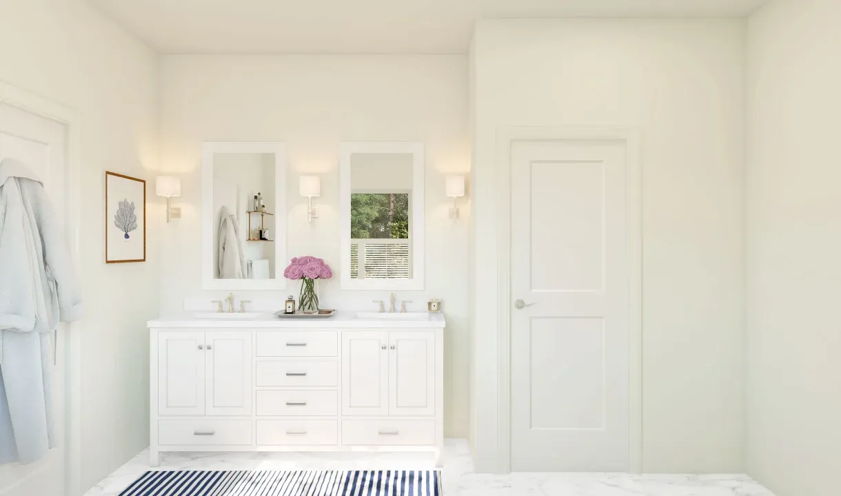 Primary bath with dual sinks