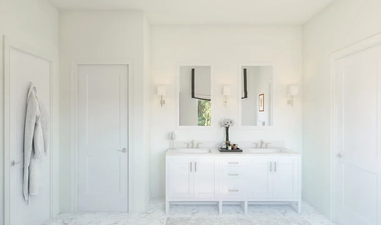 Primary bath with dual sinks