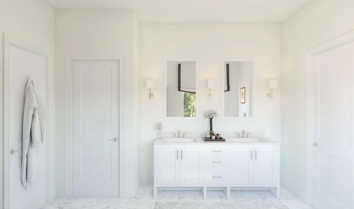 Primary bath with dual sinks