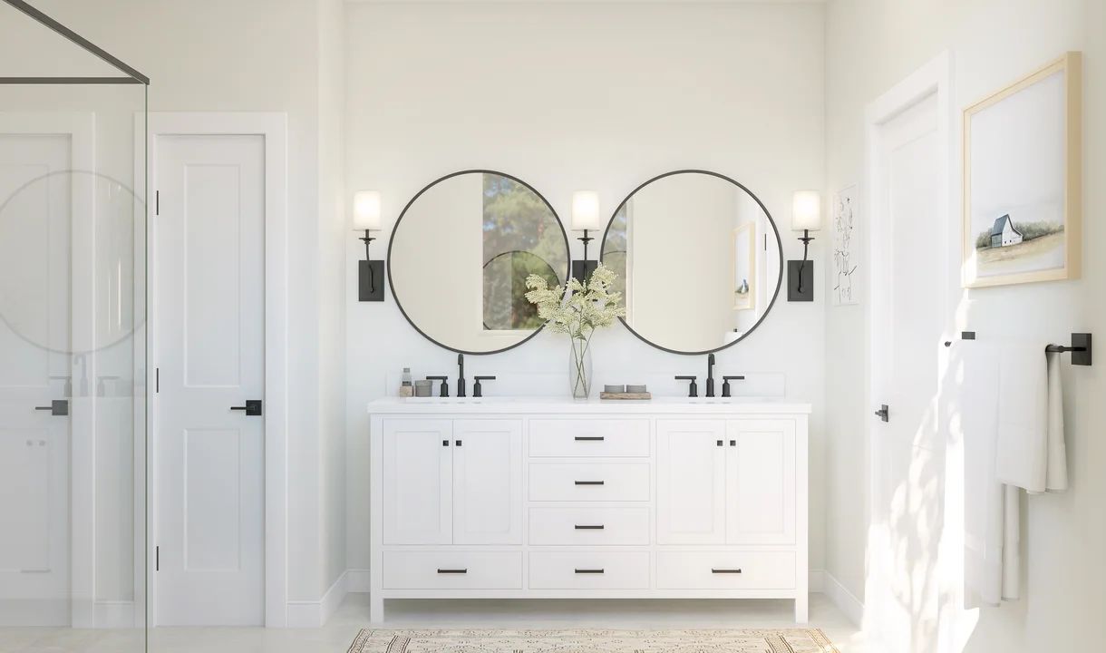 Primary bath with dual sinks