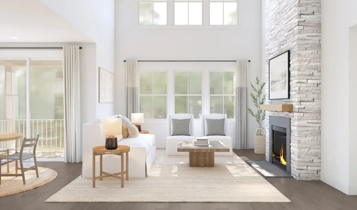 Great room with optional fireplace