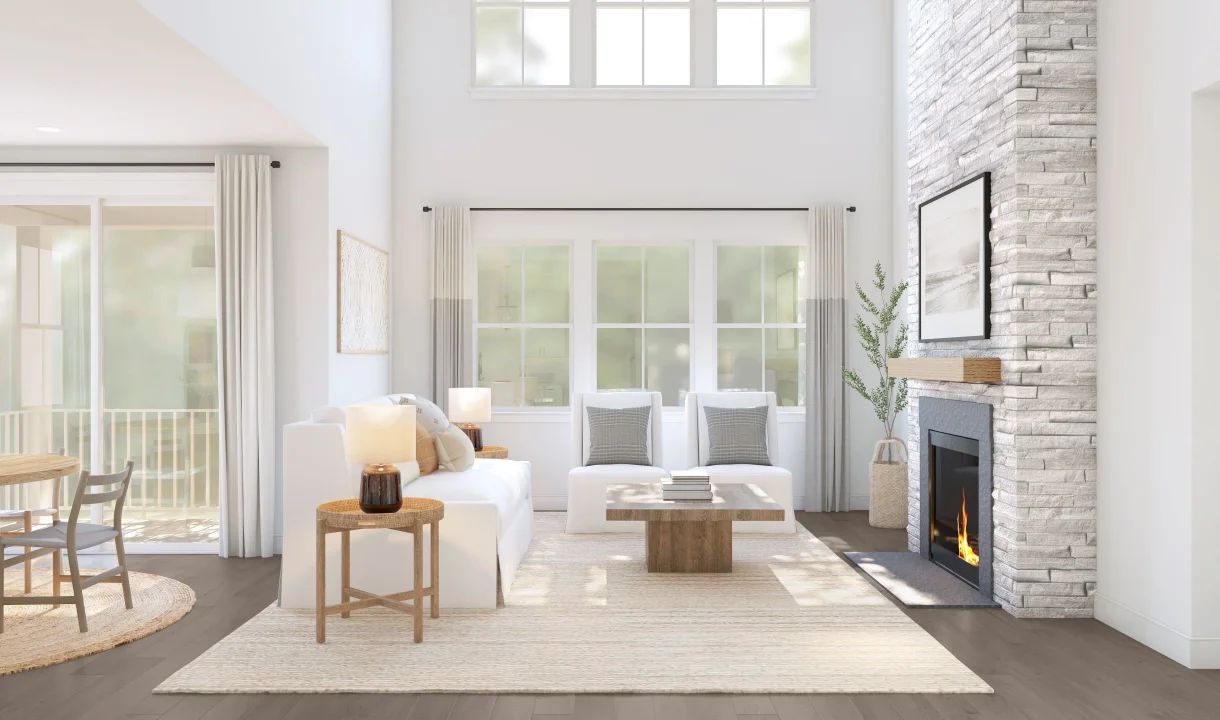 Great room with optional fireplace