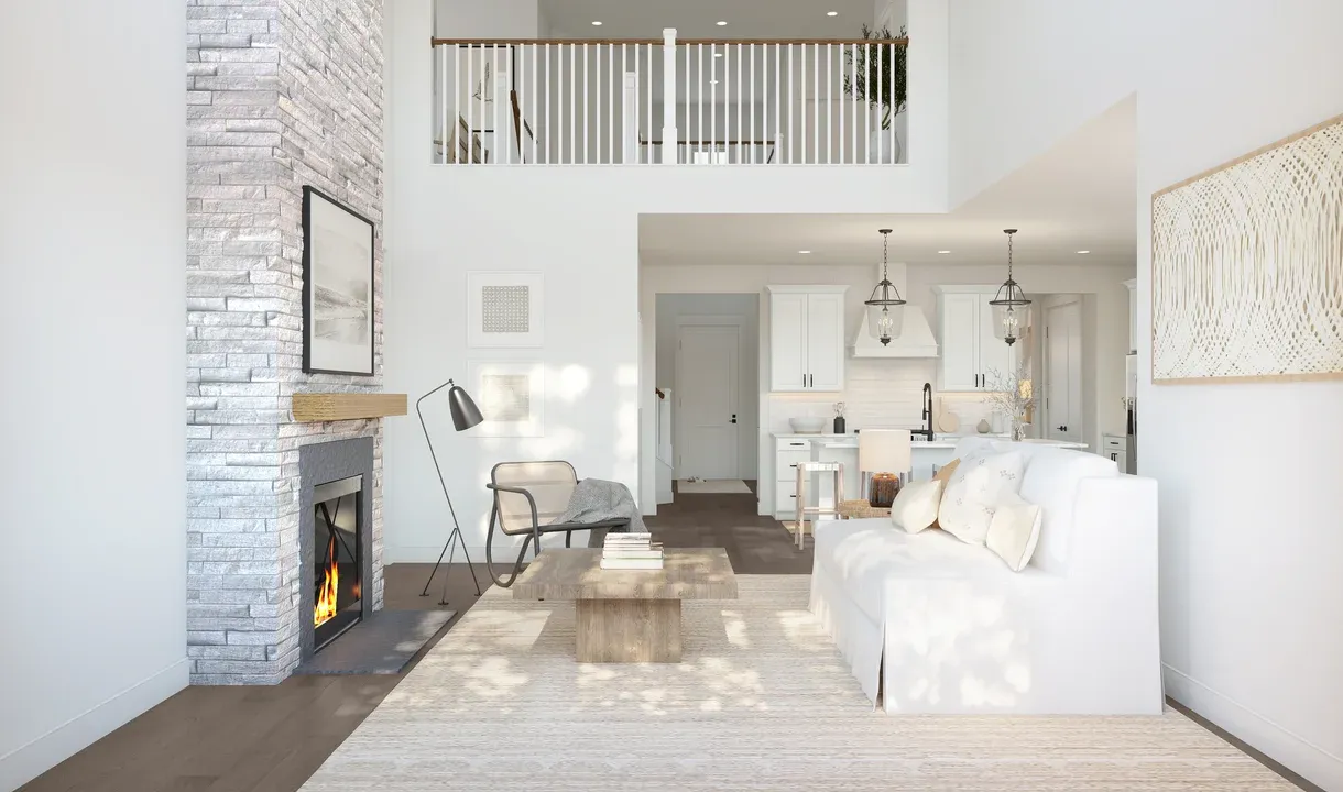 Great room with optional fireplace