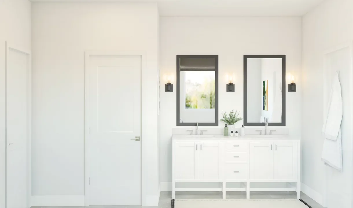 Primary bath with dual sinks