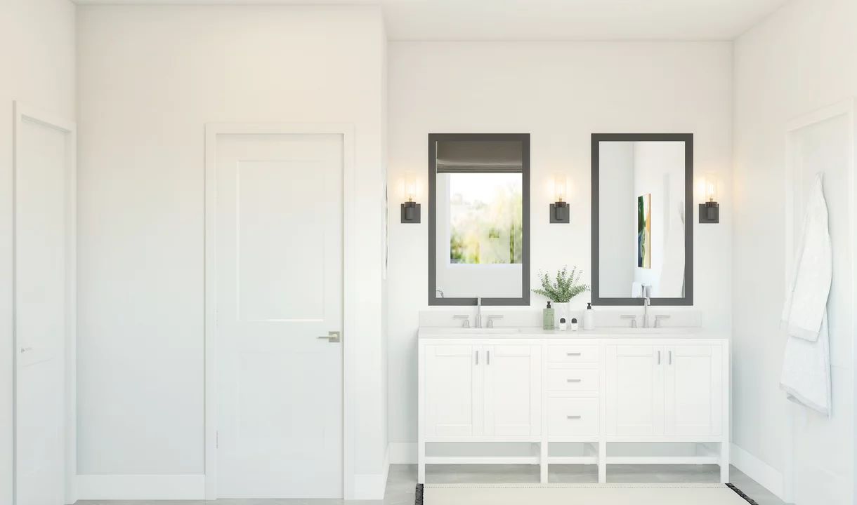 Primary bath with dual sinks