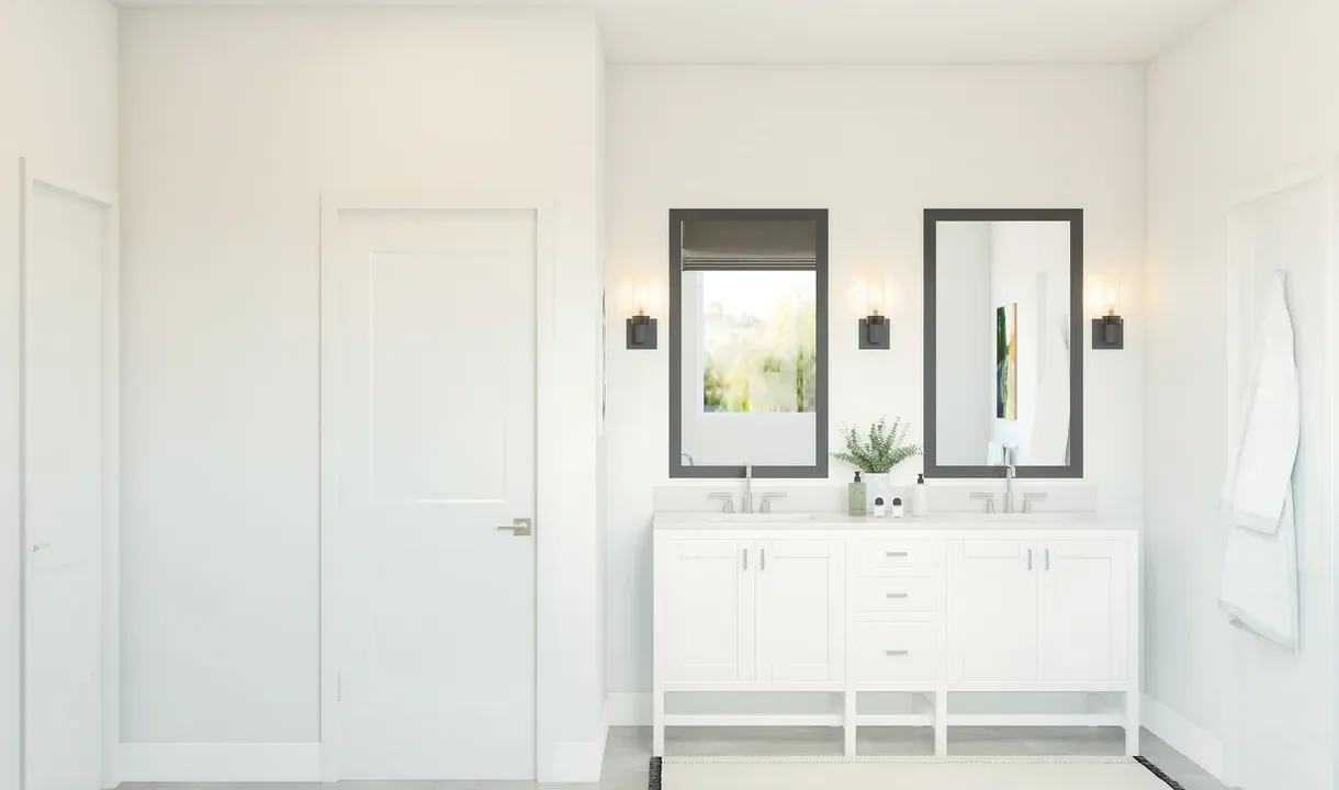 Primary bath with dual sinks