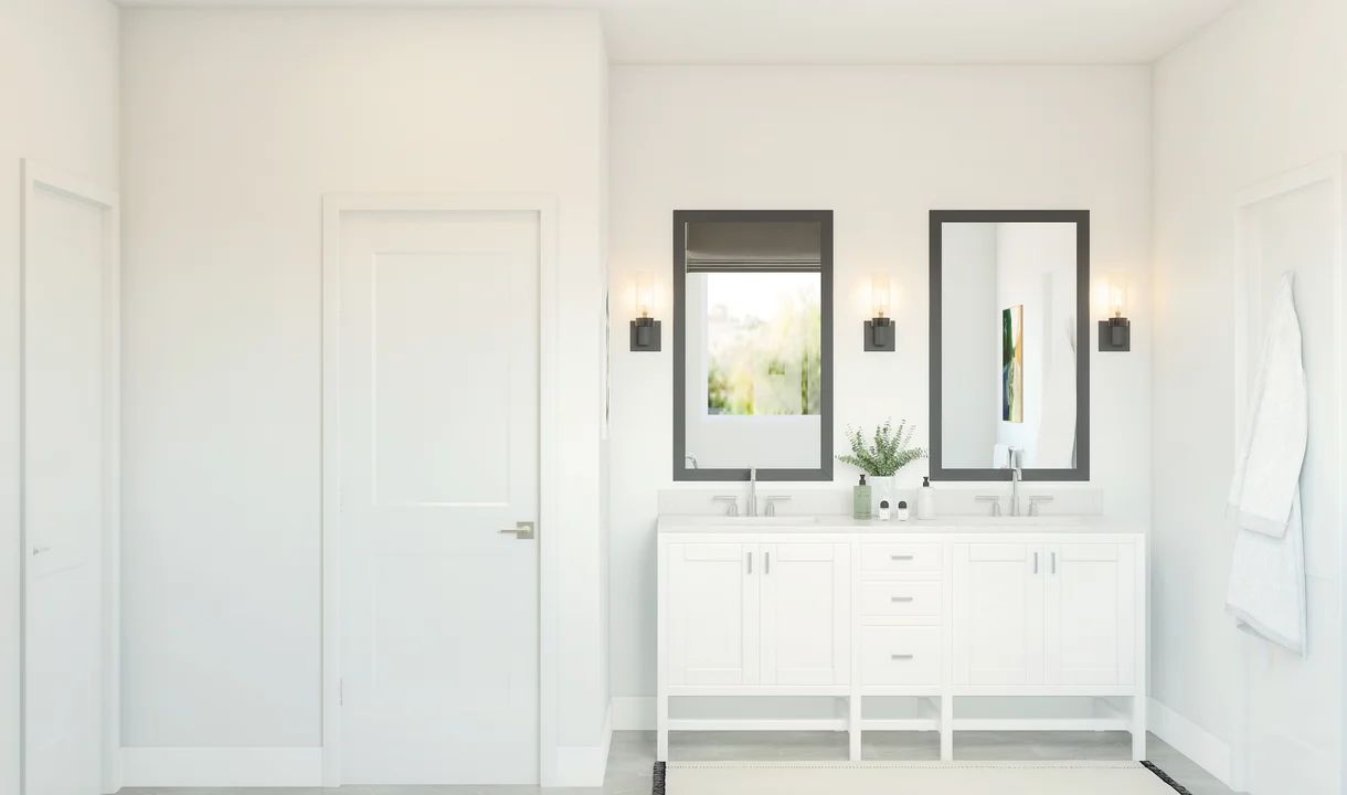 Primary bath with dual sinks