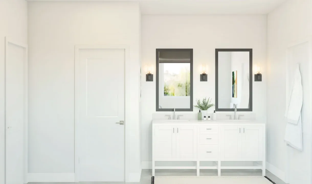 Primary bath with dual sinks