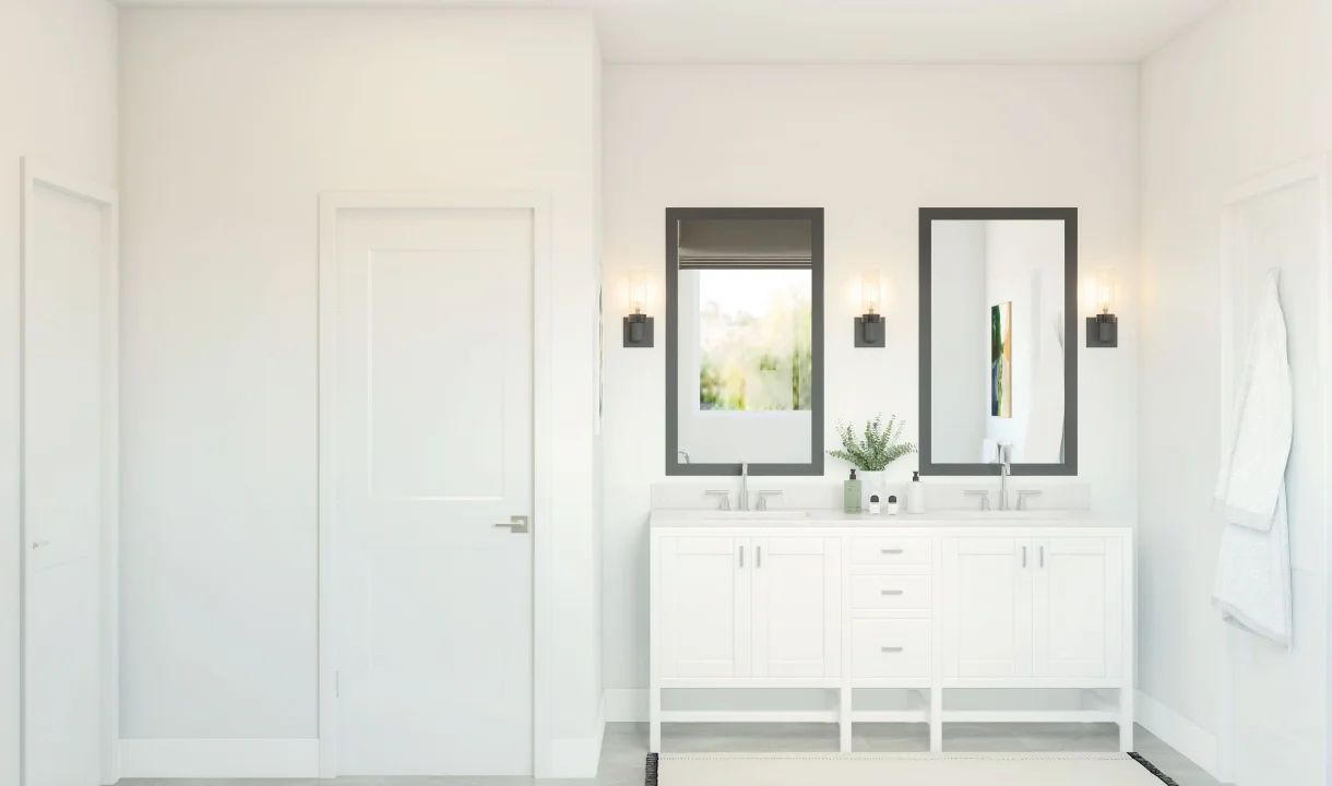 Primary bath with dual sinks