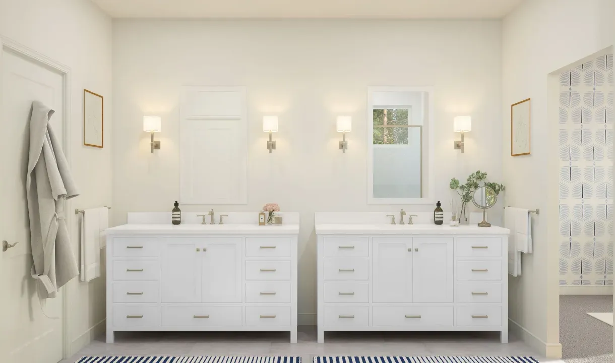 Primary with dual vanities