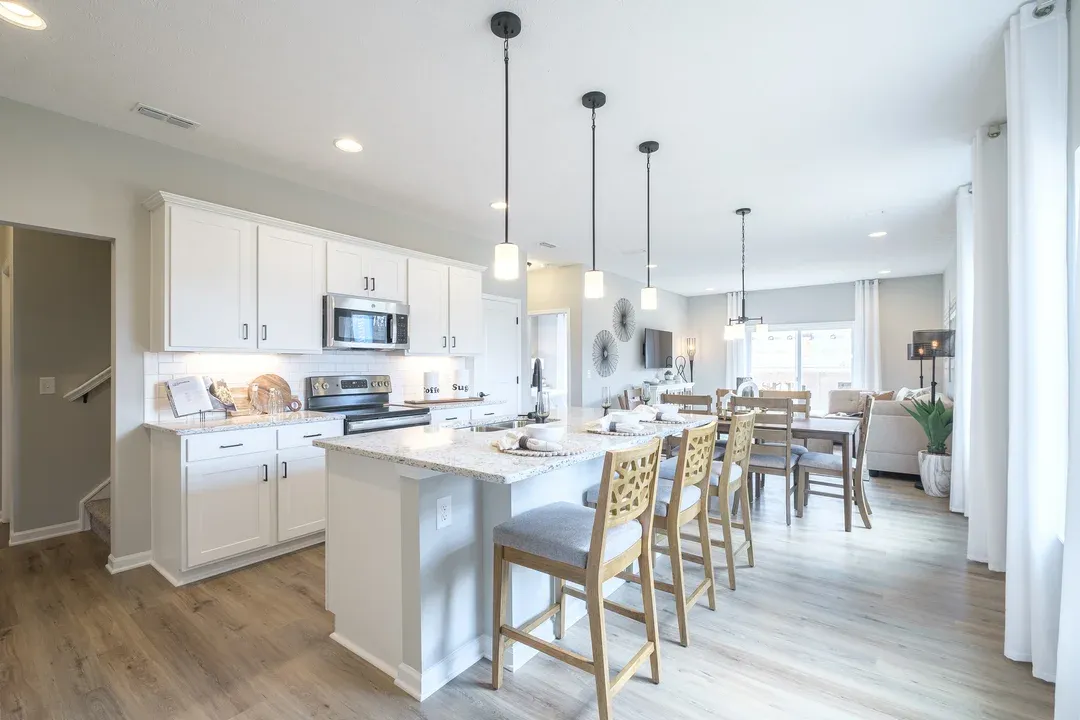 Bright kitchen filled with natural light