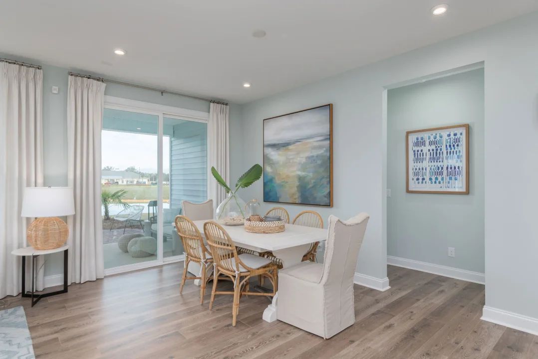 Dining area with access to patio