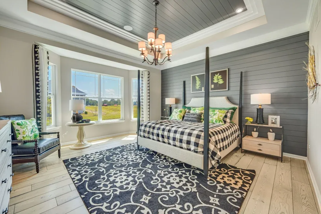 Primary suite with tray ceiling