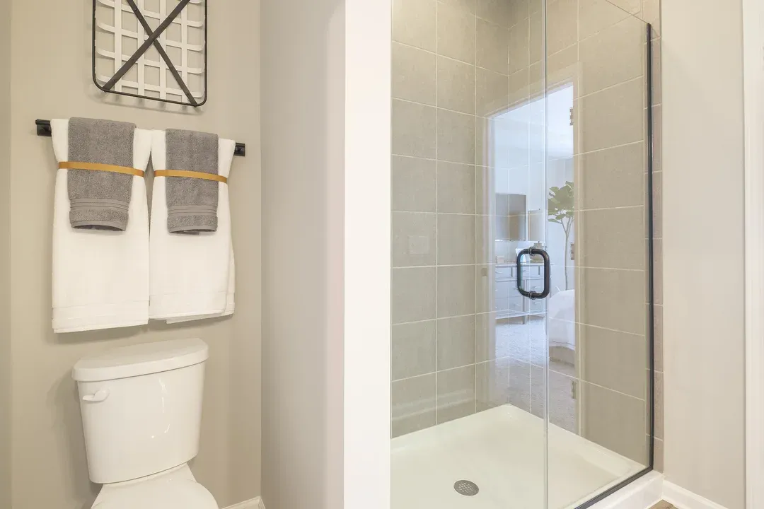 Owner's glass shower enclosure