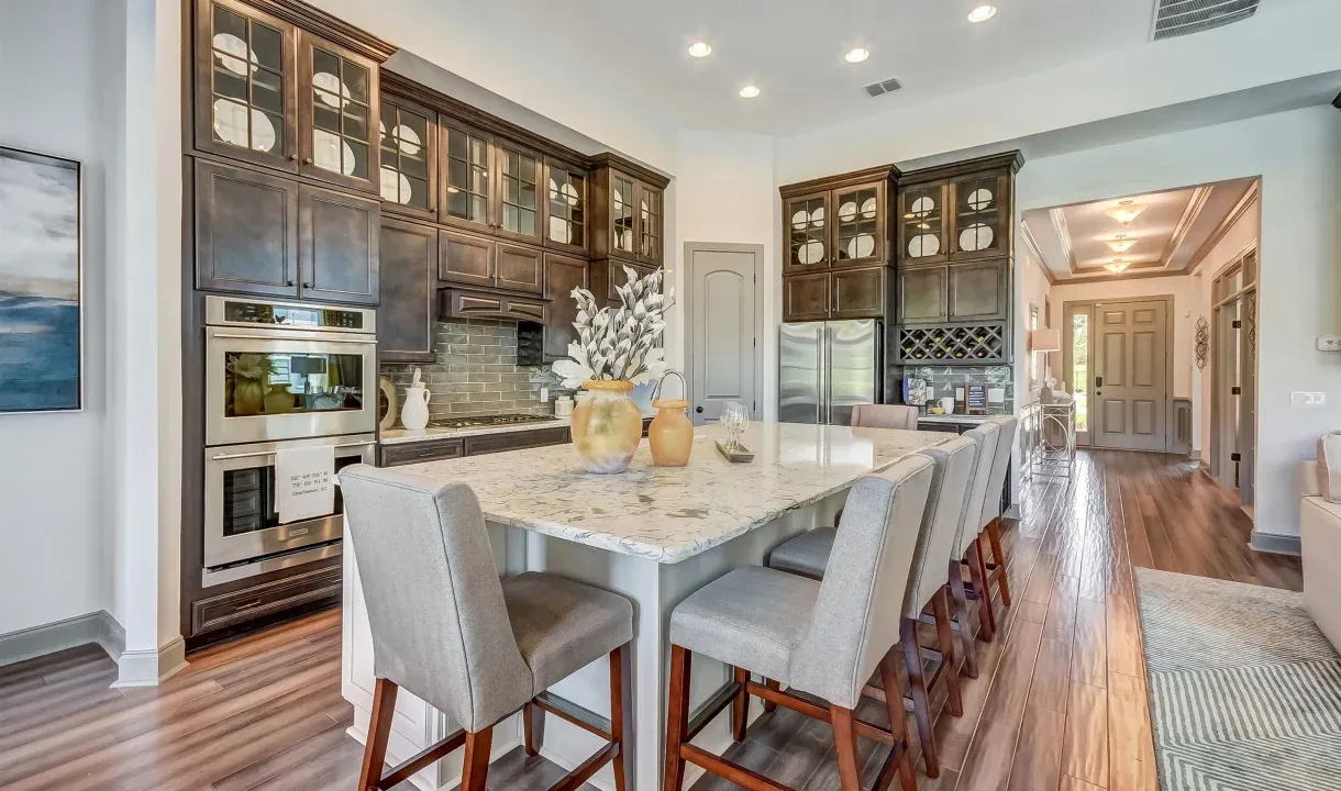 Kitchen with breakfast bar island