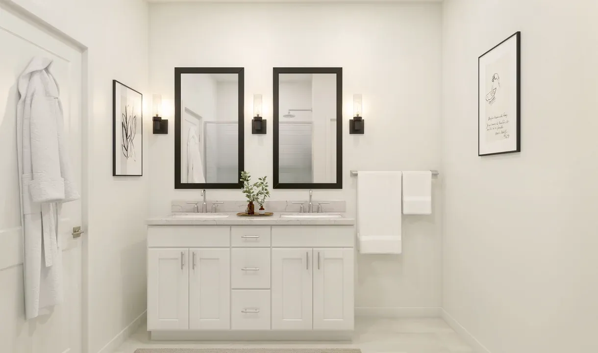 Primary bath with dual sinks