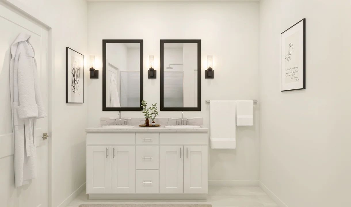 Primary bath with dual sinks