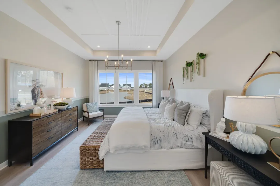 Primary suite with tray ceiling