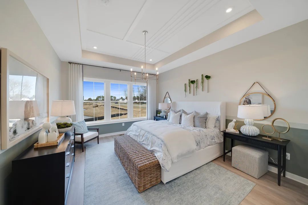 Primary suite with tray ceiling