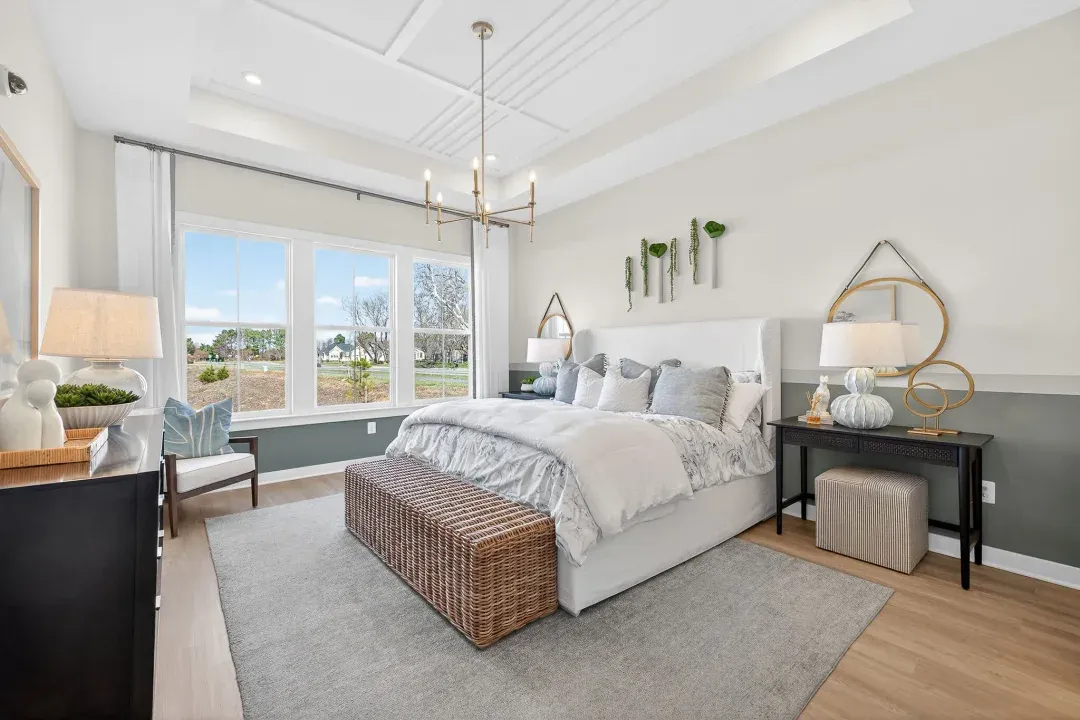 Primary suite with tray ceiling