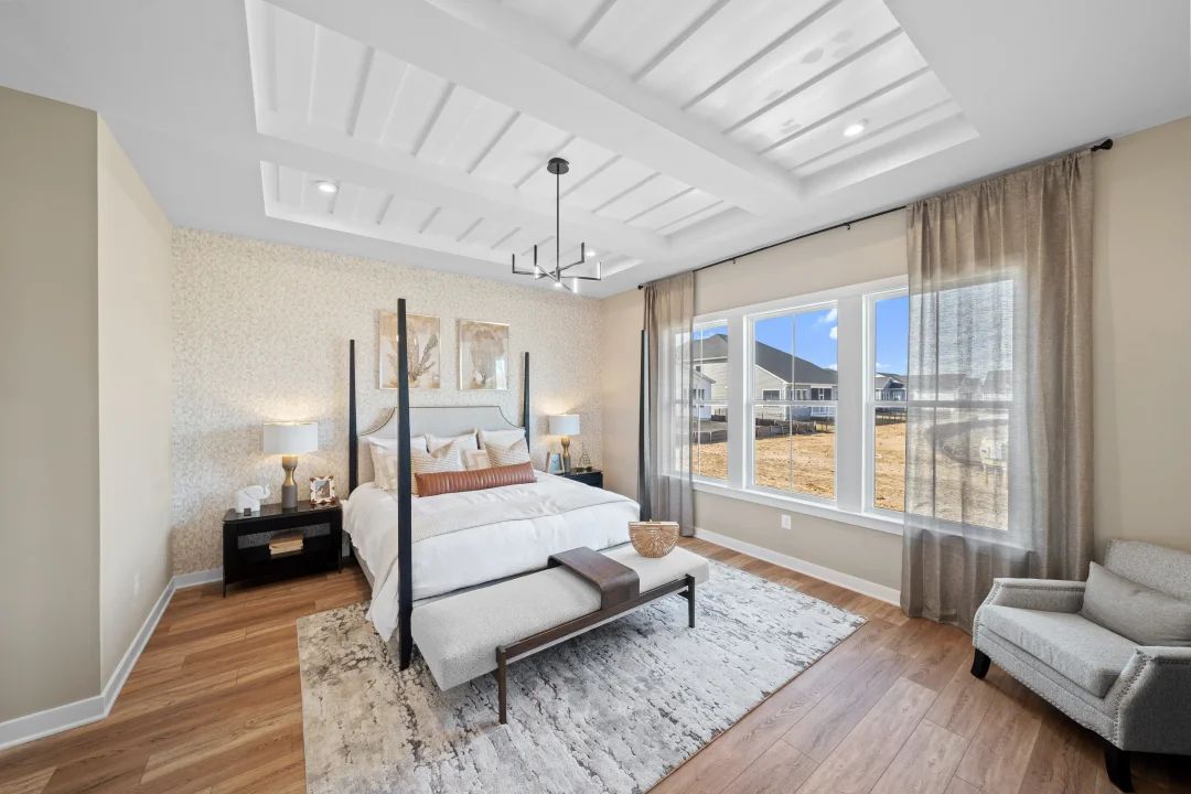 Primary suite with tray ceiling