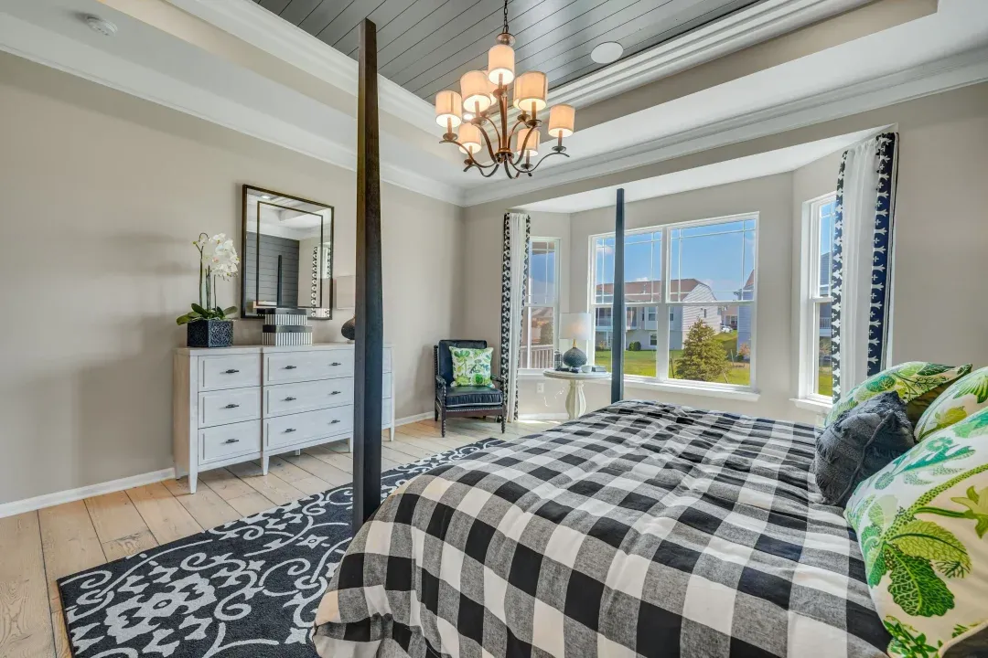 Primary suite with tray ceiling