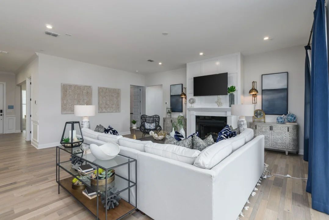 Great room with fireplace