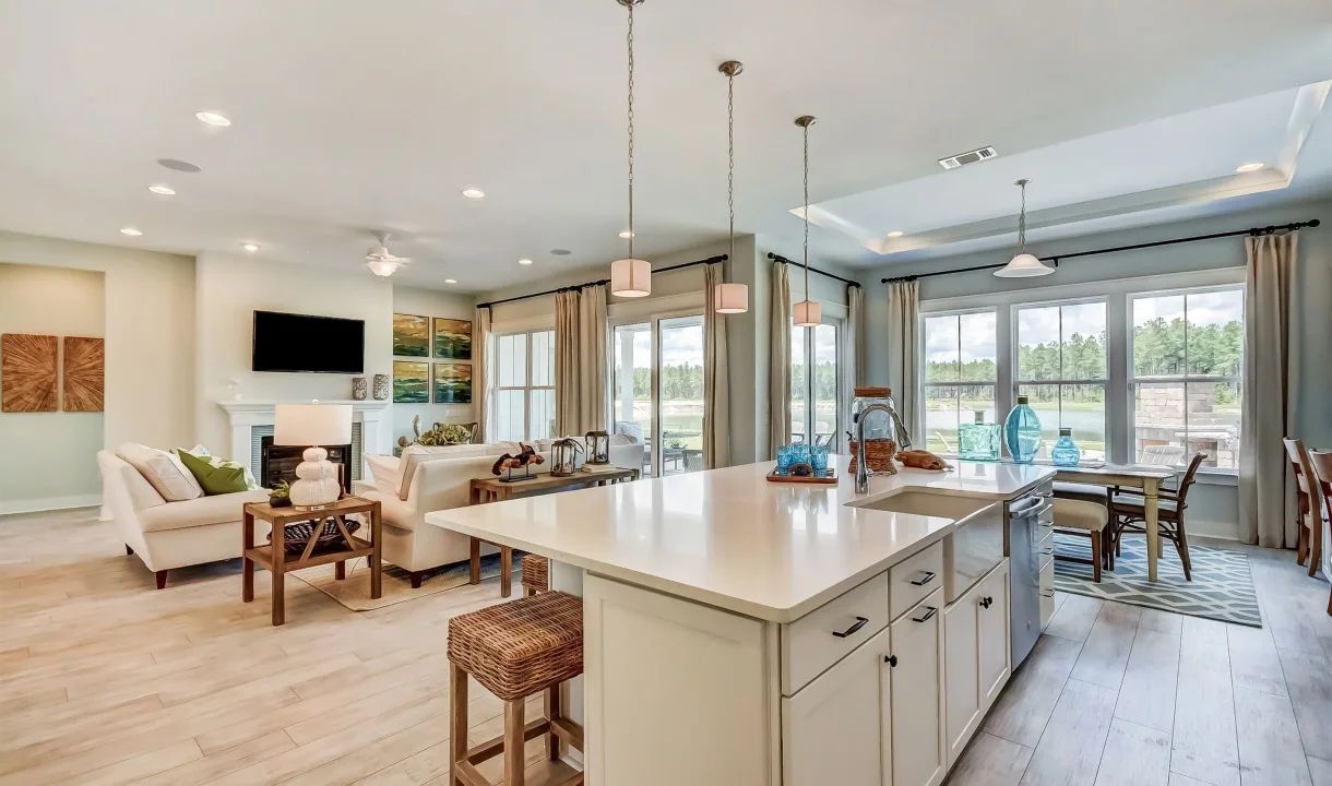 Kitchen overlooking great room