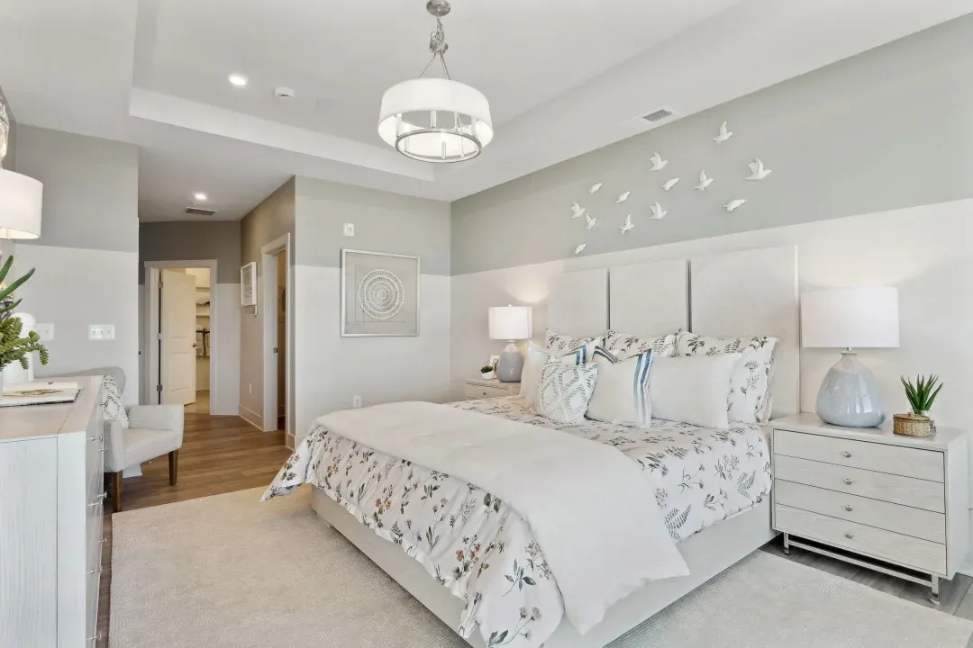 Primary suite with tray ceiling