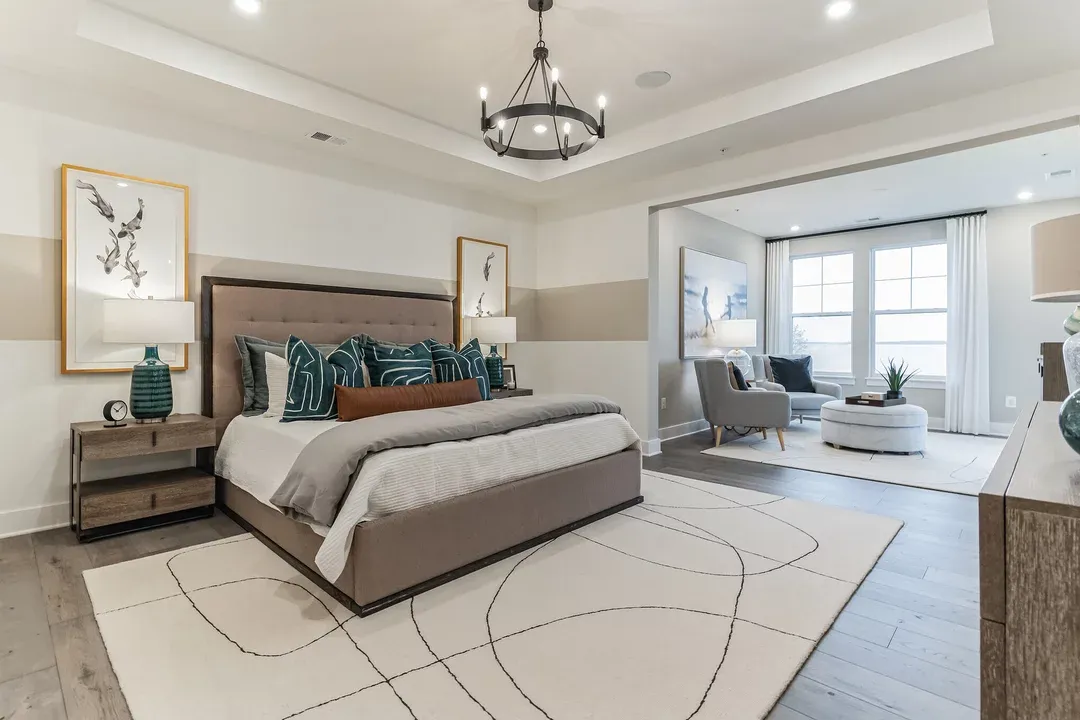 Primary suite with tray ceiling