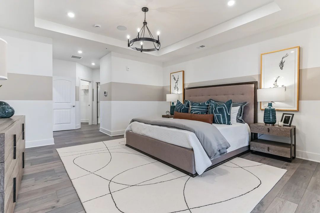 Primary suite with tray ceiling