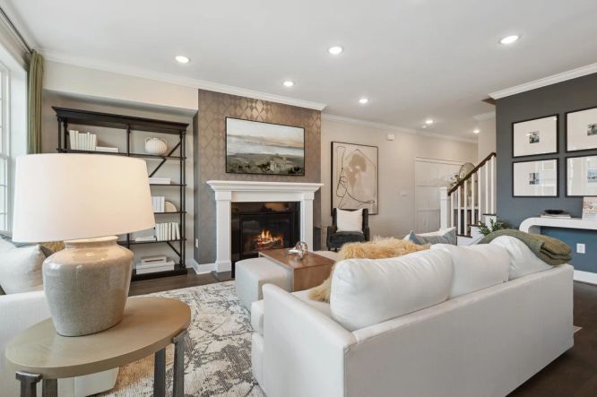 Fireplace in great room